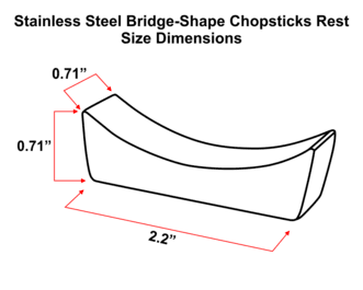 Stainless Steel Bridge-Shape Chopsticks Rest