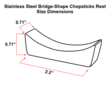 Stainless Steel Bridge-Shape Chopsticks Rest