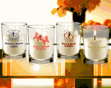 Summer Personalized Clear Candle Favors