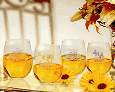 Summer Personalized 5.5 oz. Stemless Wine Tasting Glasses
