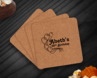 Sweet 16 Personalized Cork Coasters
