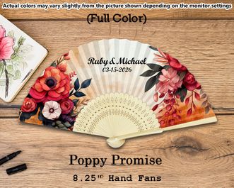 Personalized Wedding Silk Fans