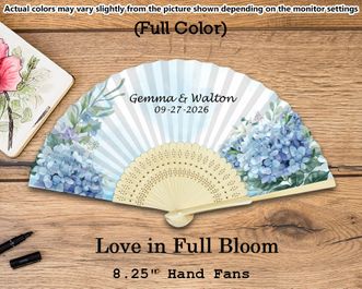Personalized Wedding Silk Fans