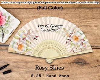 Personalized Wedding Silk Fans