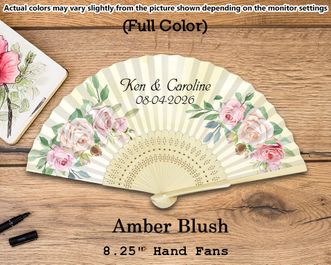 Personalized Wedding Silk Fans