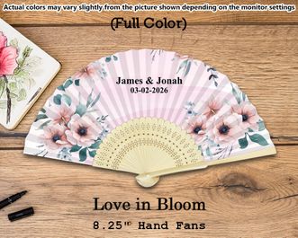 Personalized Wedding Silk Fans