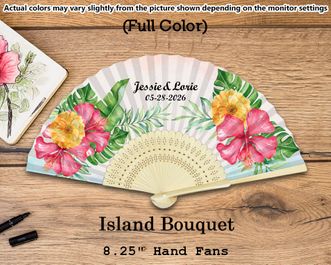 Personalized Wedding Silk Fans