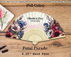 Personalized Wedding Silk Fans