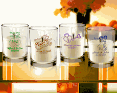 Whimsical Personalized Clear Candle Favors