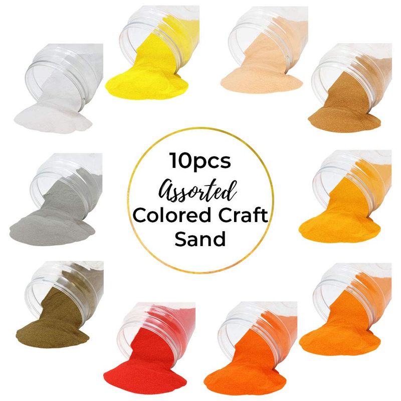 Craft and Terrarium Decorative Assorted Colored Sand (10lbs, Shades of