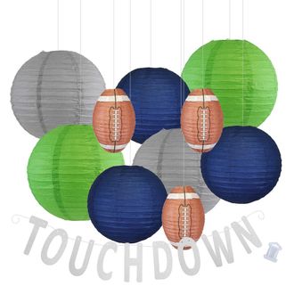 Decorative 20pcs Game Day Football Paper Lanterns (Seattle) - Premier
