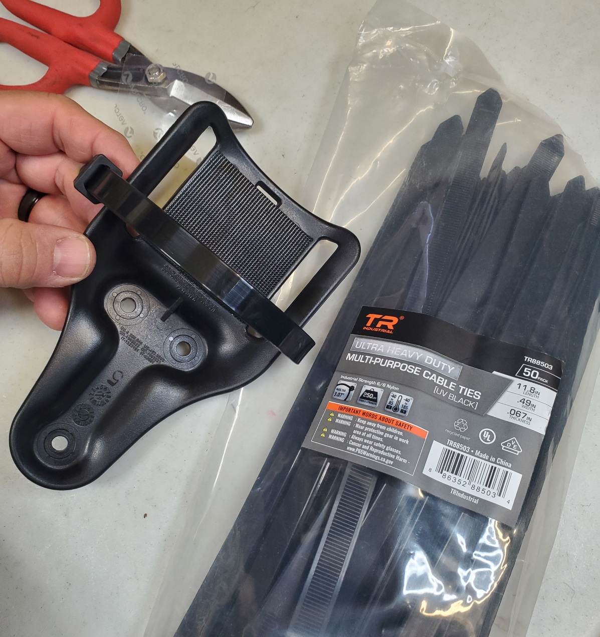 S4 Secure zip tie, but do not overtighten