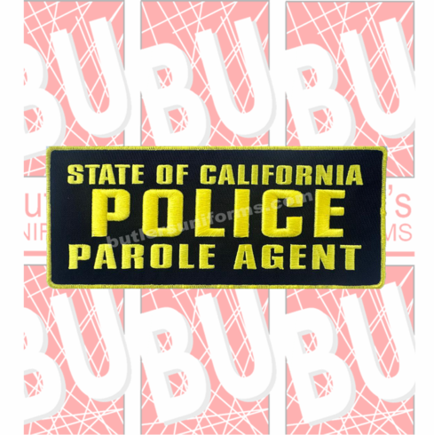 Back Patch - CA PAROLE AGENT 4"X10"