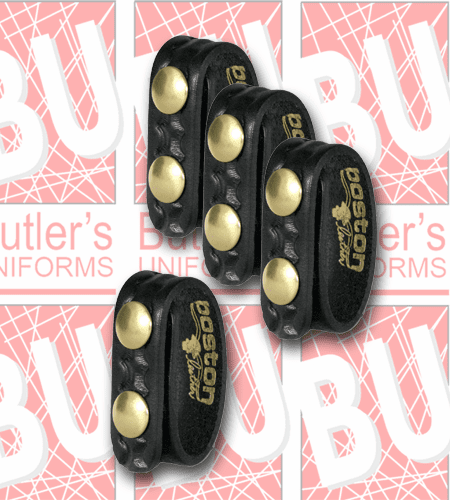 Leather Belt Keepers - 4 Pack, Gold Snaps