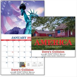 US Flag Advertising Logo Calendar