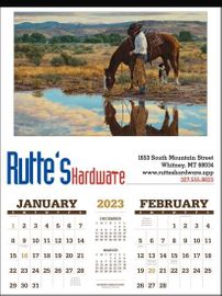 Cowboys, Horses, Western Theme Logo Calendar