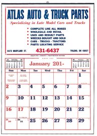 Daily Memo Billboard-Style Apron Advertising Logo Calendar/Planner