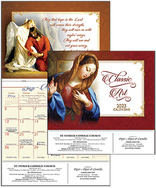 Classic Catholic Art Advertising Logo Calendar