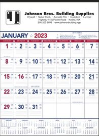 Patriotic Design Contractors Company Logo Memo-Style Calendar/Planner