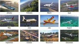 Aviation Enthusiasts Custom Printed Logo Calendar