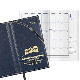 Hadley Vinyl Pocket Planner Hardcover With Advertising Logo