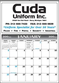 12-Sheet Memo-Style Promotional Logo Calendar