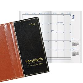 Hartwick Monthly Vinyl Hardcover Logo Pocket Planner
