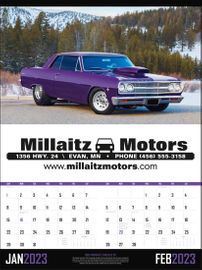 American Classic Cars Advertising Logo Calendar