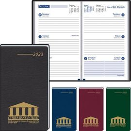 Business Logo Refillable Vinyl Jacket Pocket Planners