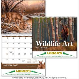 Custom Logo Calendar with Wildlife Artist Paintings