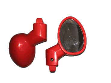 Red Mirror Set (L/R) -  Mini Cabrio