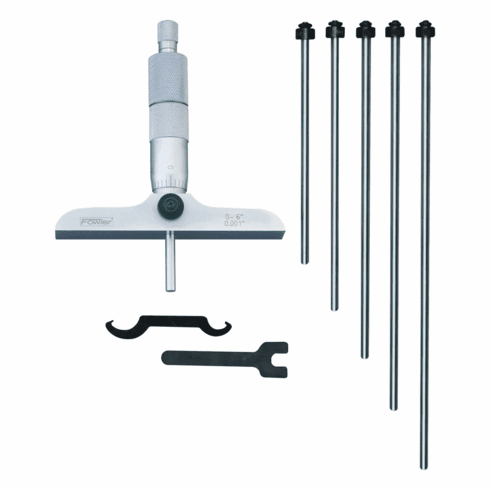 Fowler 0-6" Economy Depth Micrometer with 4" Base