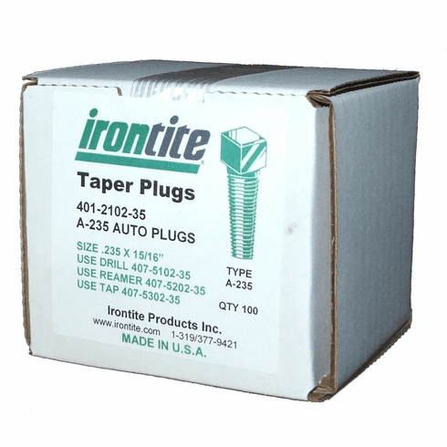 A-235 Iron Crack Repair Plugs (100/bx)