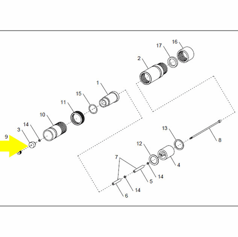 Clemco 01078 - HB deflection tip, carbide