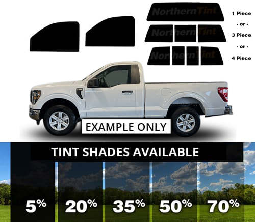 Pre-Cut Window Tint Kit For Chevy Silverado/GMC Sierra Extended Cab 2007–2013 – Nano Carbon Film, Multiple Shades