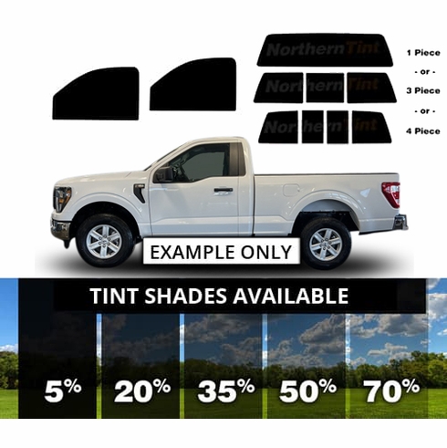 Precision Window Films PreCut 5% VLT Limo Black Tint For Ford F-150 Standard Cab 1973-1979 – Nano Carbon, USA Made