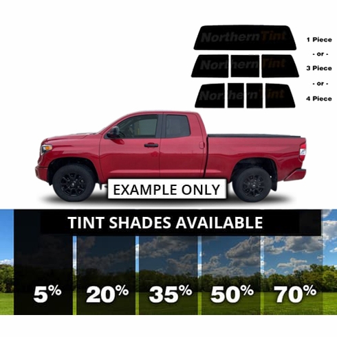 Precision Films PreCut Window Tint – Ford F-350 Ext Cab 1999-2007, Any Shade 2.5%-70%, SR HP Black