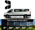 Precut Front Door Window Tint Film For Mercedes Sprinter 2002-2024 (Dyed, 1.0 Mil, Black)