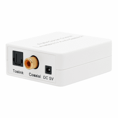 Digital Optical Coaxial S/PDIF To Stereo RCA Audio DAC Converter