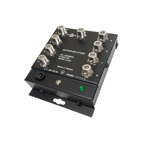 Premium 8-Way CATV RF Active Splitter With DC Power