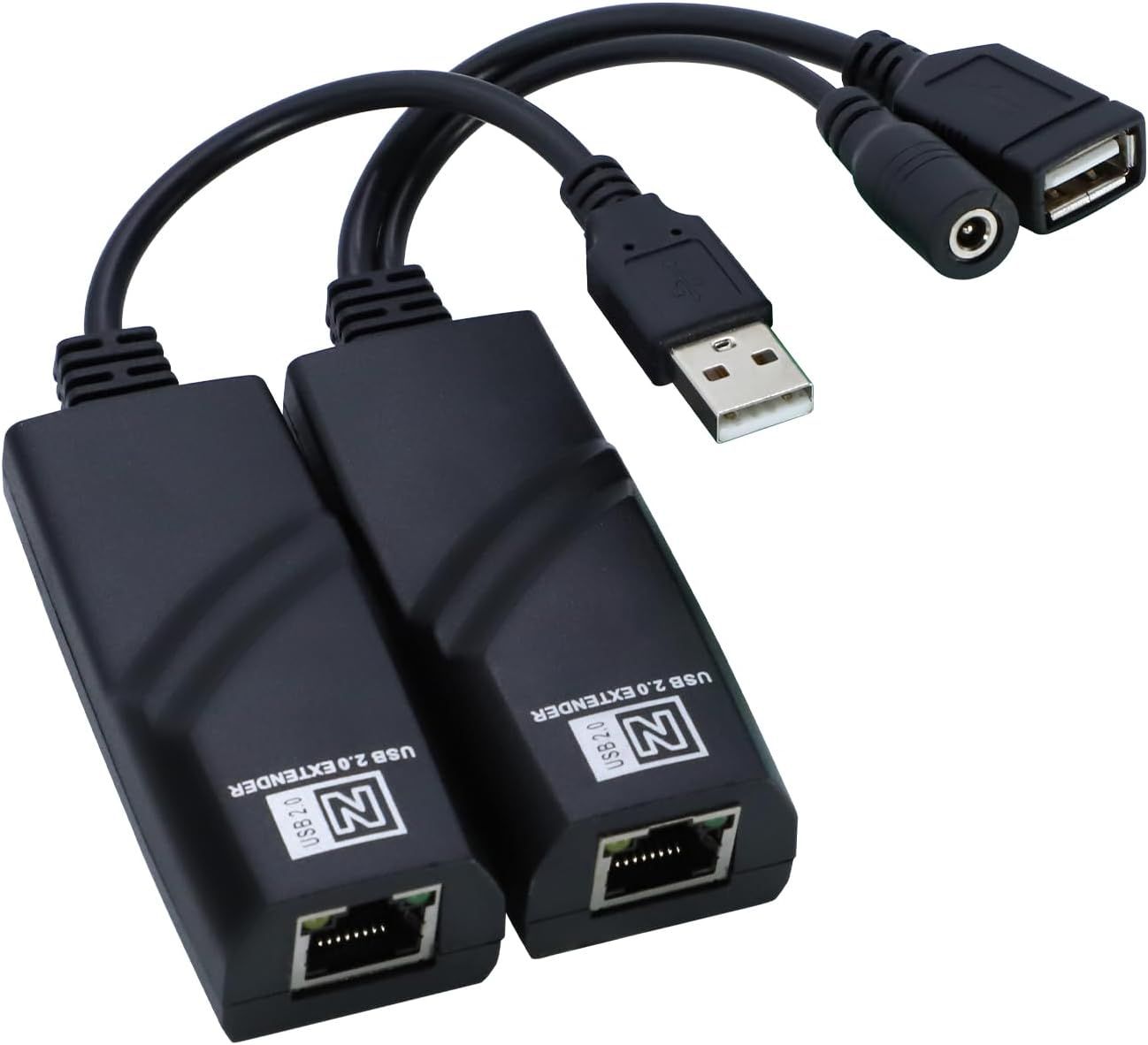 USB 2.0 エクステンダー オーバーイーサネット HUB Cat5e / 6 Amazon | USBエクステンダーオーバーイーサネットUSB 2.0 HUB