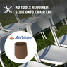 Part No. PCT87T - Tan Plastic Chair Tips for 7/8&quot; OD Legs