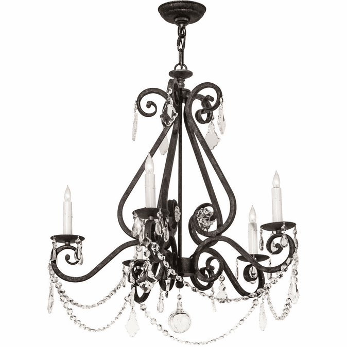 2nd Ave. 174349 Adrianna Traditional Smoke Chandelier Light