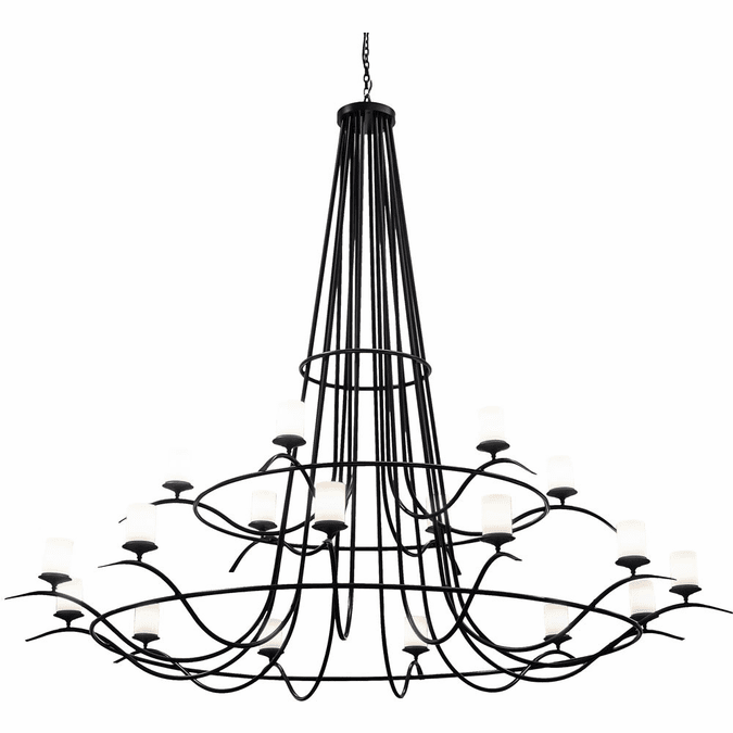 2nd Ave. 222728 Octavia Traditional Solar Black Chandelier Lighting