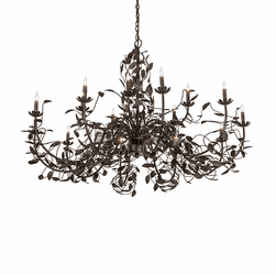 2nd Ave. Lighting 267570 Pear Leaf Contemporary Oil Rubbed Bronze Lighting Chandelier