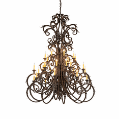 2nd Ave. Lighting 269128 Serratina Traditional Coffee Bean / Cajun Spice Hanging Chandelier