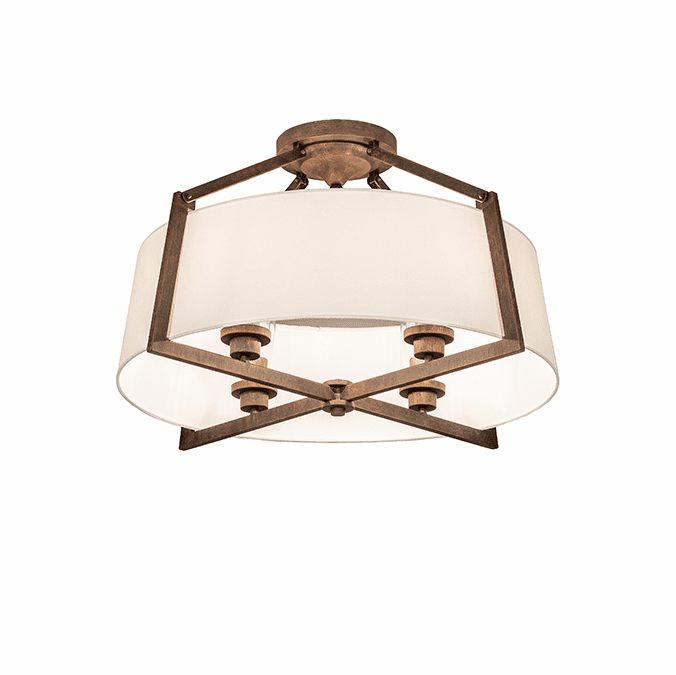 2nd Ave. Lighting 271015 Cilindro Modern Cortez Gold Flush Ceiling Light Fixture