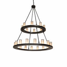 2nd Ave. Lighting 272481 Loxley Contemporary Black Satin Wrought Iron Chandelier Light