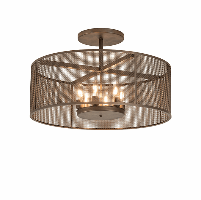 2nd Ave. Lighting 272795 Cilindro Modern Tyler Bronze Flush Mount Light Fixture