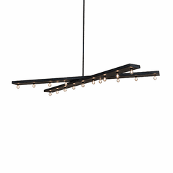 2nd Ave. Lighting 273725 Caldero Contemporary Solar Black Lighting Chandelier